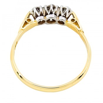 18ct gold Diamond 3 stone Ring size R